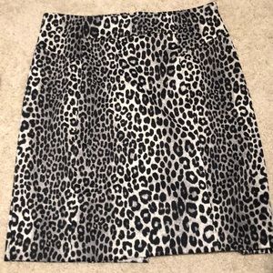 Michael Kors Grey Leopard Skirt